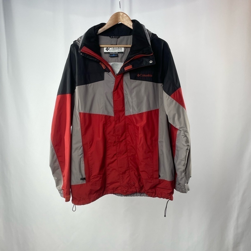 Columbia Men's Bugaboo‎ ll Fleece Interchange Jacket in Red Grey Size Large
